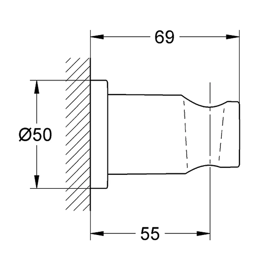 Держатель настенный для ручного душа Grohe Rainshower холодный рассвет матовый 27074GN0