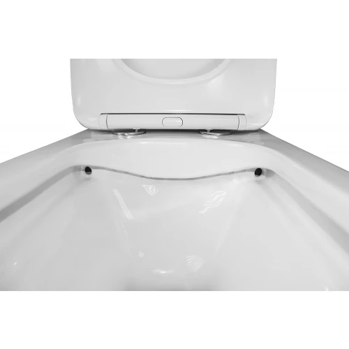 Унитаз-компакт Azario Ferra напольный безободковый с быстросъемным сиденьем микролифт AZ-1015 36.5х65х78.5 см