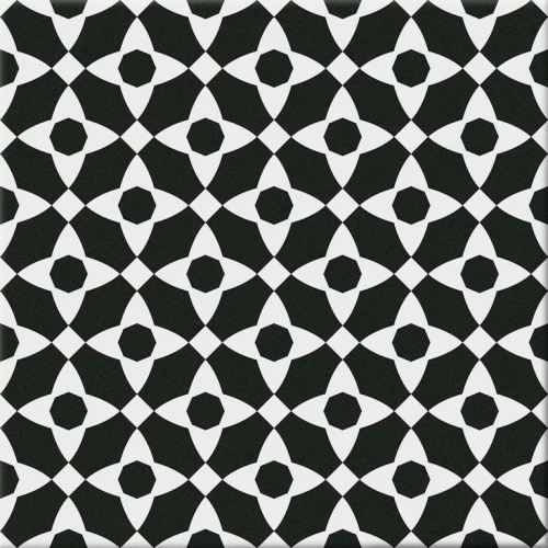 Керамогранит Cifre Hidra Manila Hidra White матовый черно-белый 0,6 м2 CFR000069 20х20 см