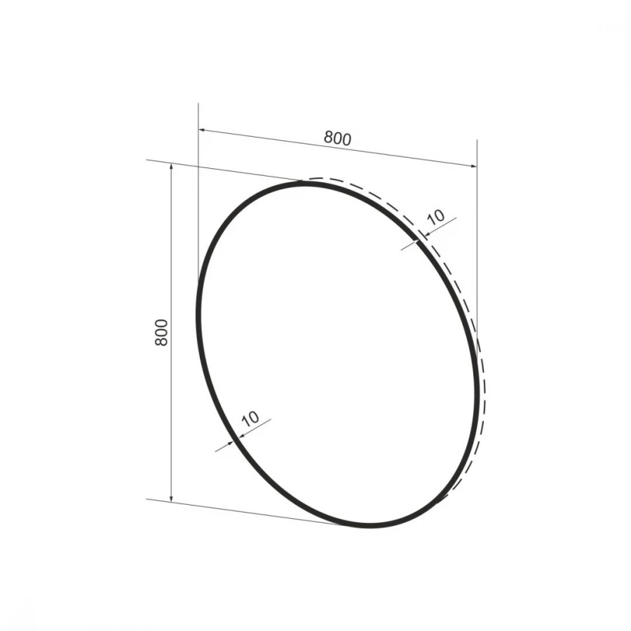 Зеркало Wellsee LED-подсветка нет форма круглая 172200060 80х80 см