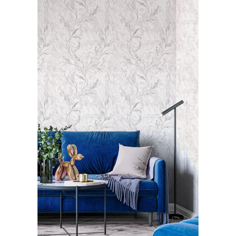 Обои бумажные Palitra Home Protect-Gracia серые HC11064-24a 0,53х10,05 м