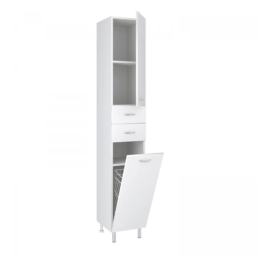 Пенал Runo 30 правый с корзиной для белья 00000000126 30x191 см