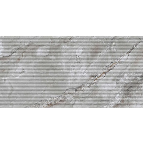 Плитка настенная Eurotile Ceramica Eteri Grey Line глянцевая серая 60х30 см