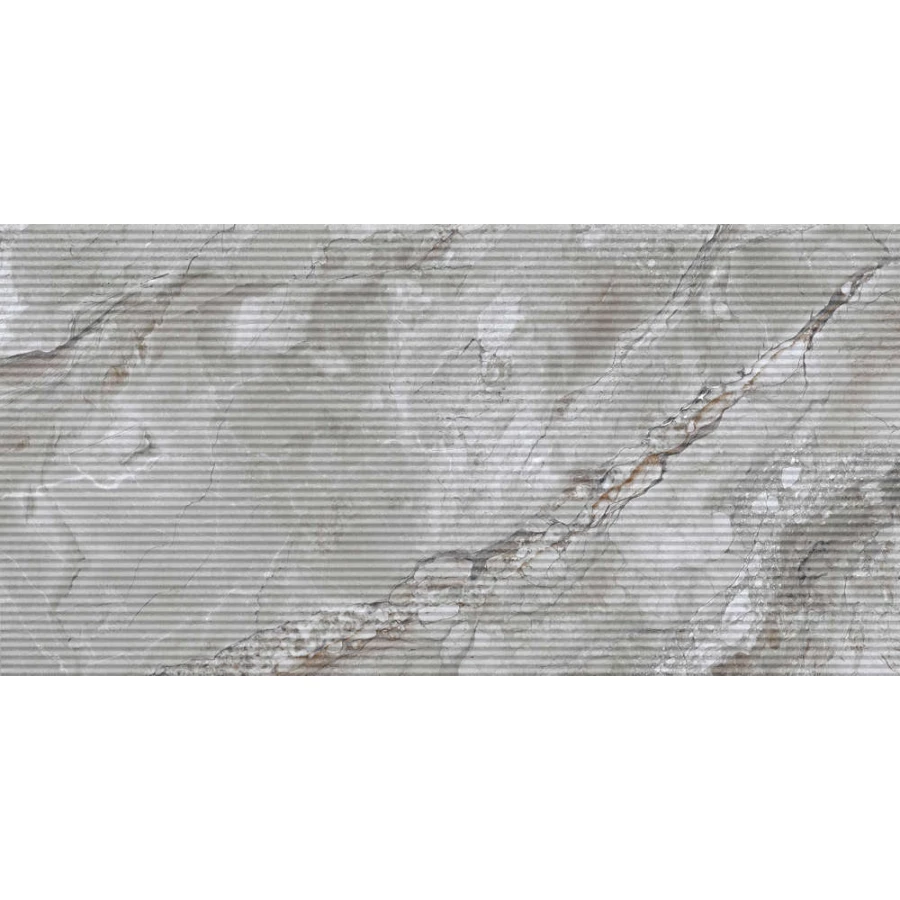 Плитка настенная Eurotile Ceramica Eteri Grey Line глянцевая серая 60х30 см