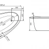 Ванна акриловая Roca Luna асимметричная левосторонняя 7.2486.4.000.0 170х115 см