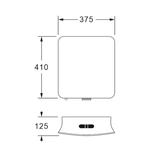 Бачок пластиковый Azario с соединительной трубой белый AZ-215 37.5x12.5x41 см