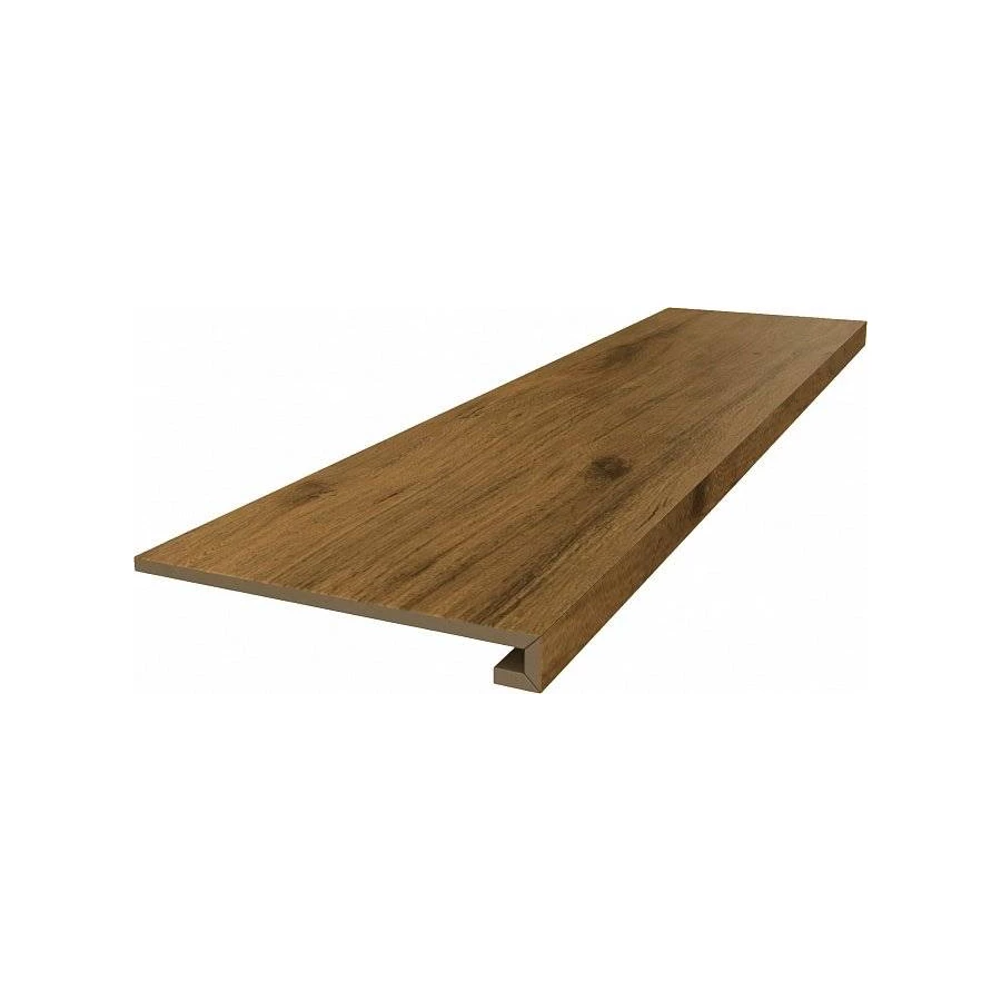 Ступень клееная из керамогранита Kerama Marazzi Сальветти матовая темно-бежевая SG506400R\GCF 119,5x33 см