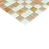 Мозаика Bonaparte Стеклянная мозаика Prestige 25х25 глянцевая бежевая 30х30 см