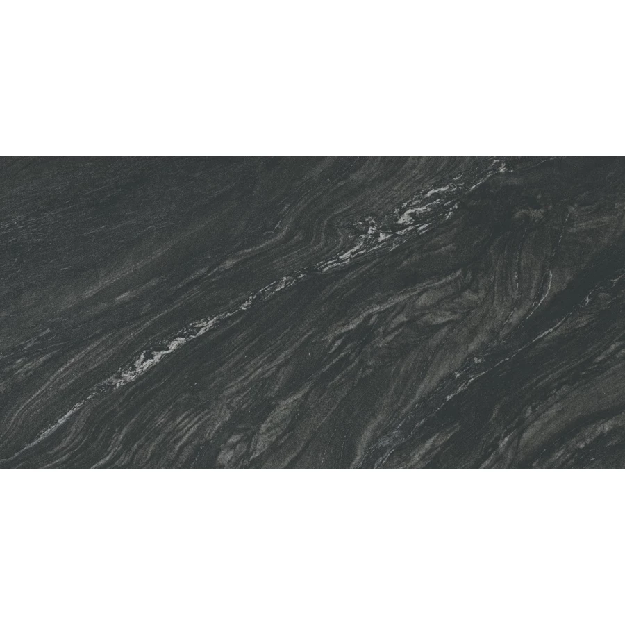Керамогранит Atlas Concorde Marvel Diva Black Tempest Velvet натуральный черный AU8J 120х60 см
