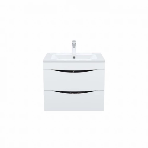 Тумба с умывальником Iddis Cloud подвесная белая черный мрамор CLO60B0i95K 60 см