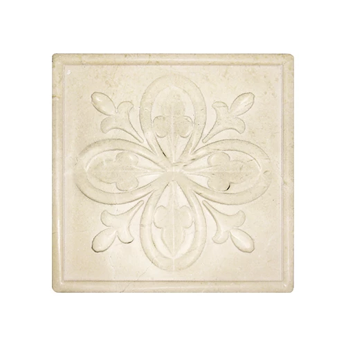 Керамогранит Marmocer Royal 08 Carving Super Ivory Country PJF-DH008-BJHG 14.9x14.9 см