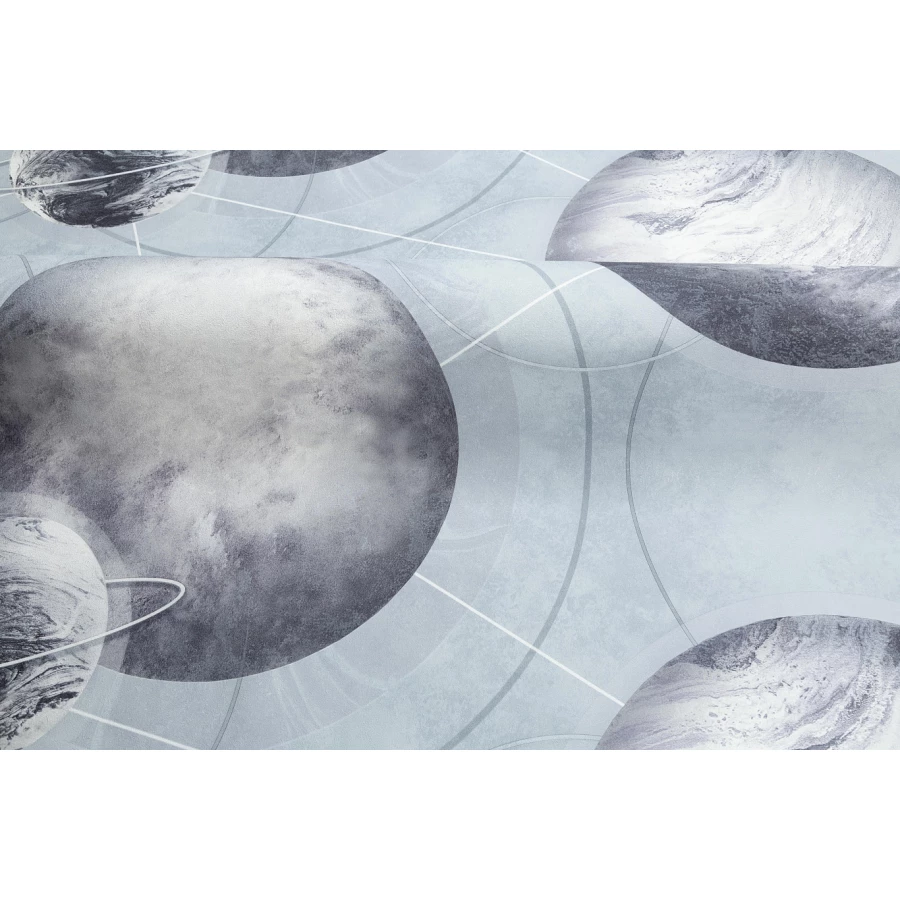 Обои флизелиновые Palitra Home HomeColor Planets серые HC71987-64 1,06х10,05 м