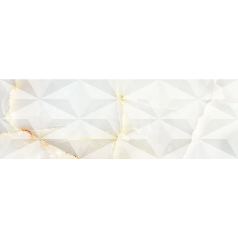 Плитка настенная Dogma Elegante Onyx Triangolo Silver Shine Rettificato глянцевая серая NEO93101D 90x30 см