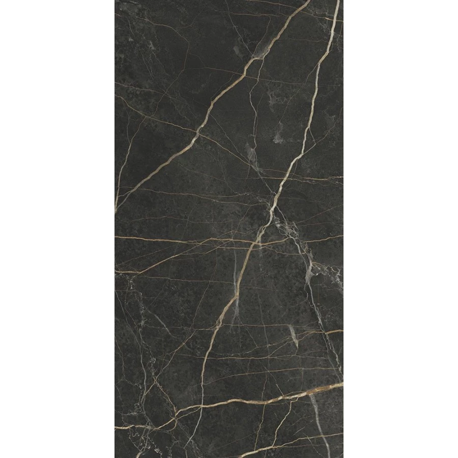 Керамогранит Vitra MarbleSystem Порт Лорен лаппатированный черный 120х60 см