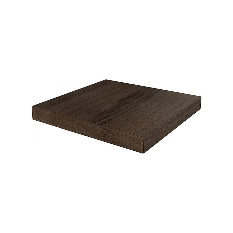 Ступень угловая клееная левая из керамогранита Kerama Marazzi Про Вуд матовая коричневая DL501720R/GCS 33x33 см