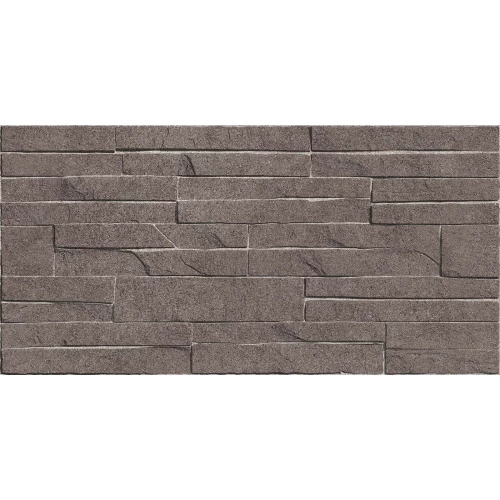 Плитка настенная Alma Ceramica Discover рельефная глянцевая коричневая TWU2550DCV24 50х24,9 см