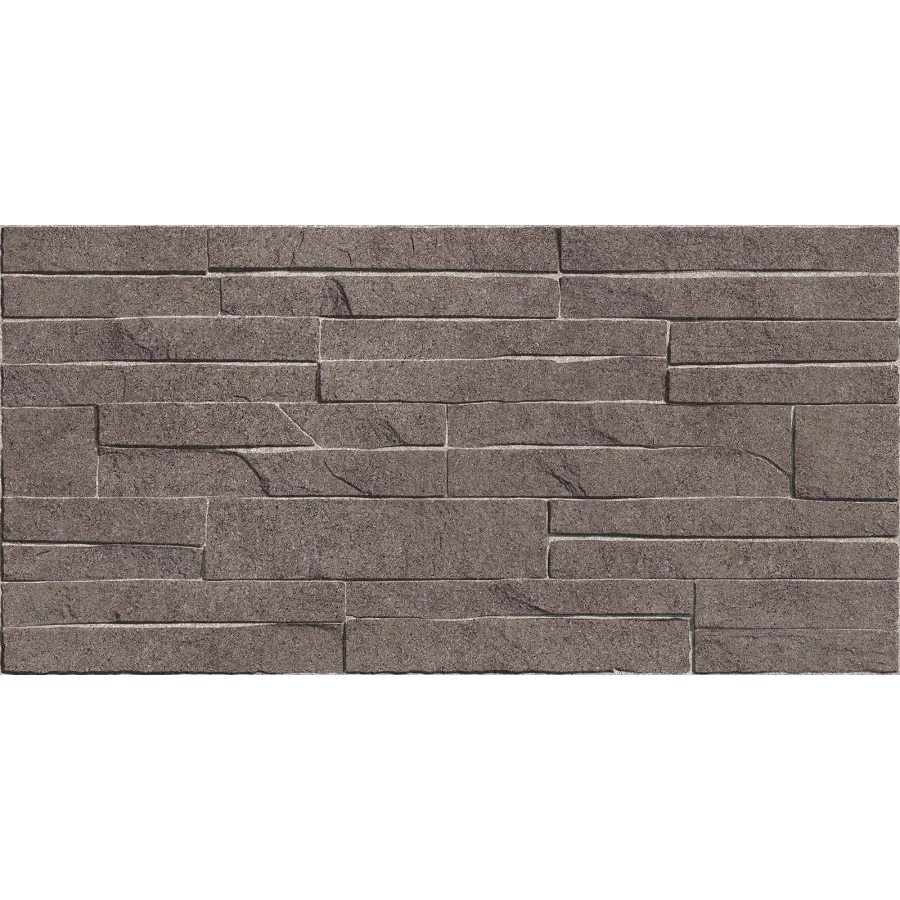 Плитка настенная Alma Ceramica Discover рельефная глянцевая коричневая TWU2550DCV24 50х24,9 см