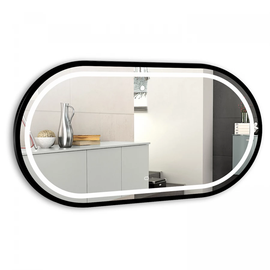 Зеркало Azario Виола-лофт c подсветкой и диммером сенсорный выключатель рама пластик LED-00002430 50х100 см