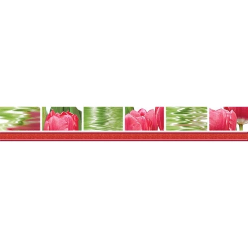 Бордюр Нефрит-Керамика Тюльпаны 05-01-1-77-05-47-160-0 50х7 см