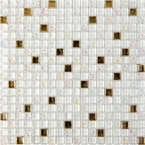 Мозаика из стекла Pixel mosaic Стеклянная мозаика чип 15x15 мм сетка Pix705 30х30 см