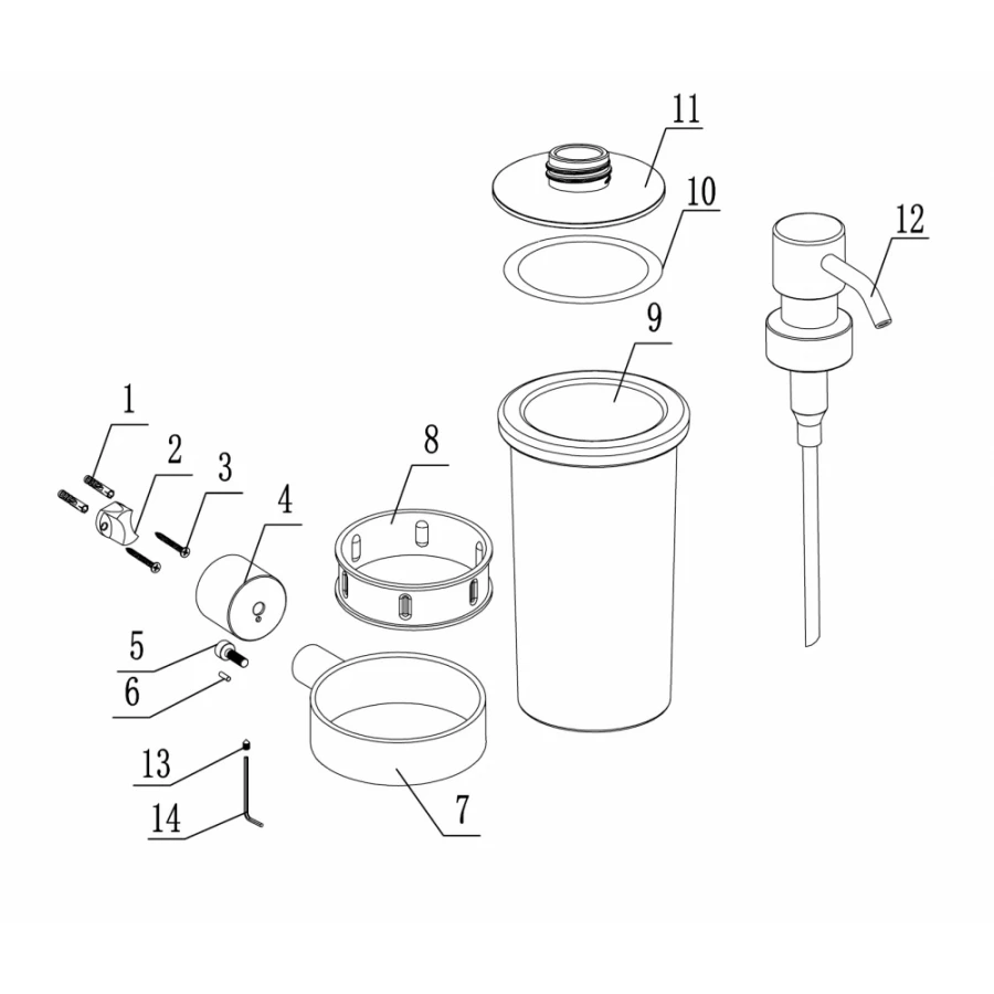 Диспенсер с держателем Abber Osten 316 брашированная оружейная сталь AA185A9BGG
