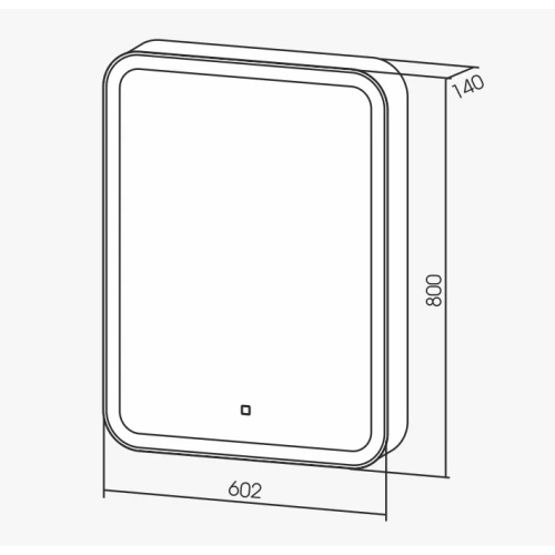 Зеркальный шкаф Creto Zoe с LED подсветкой 16-602800Z 60х80 см