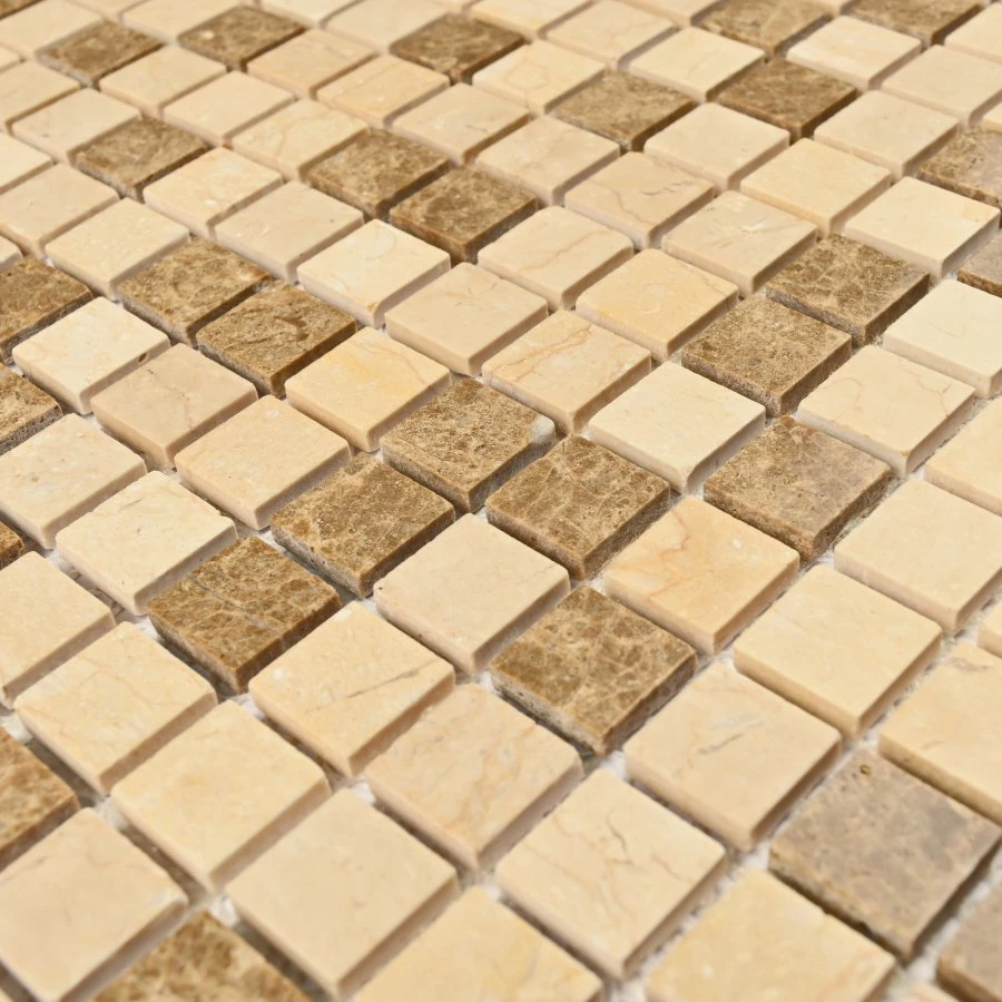 Мозаика Bonaparte Каменная мозаика Sevilla-15 slim Pol 15х15 бежевая 30,5х30,5 см