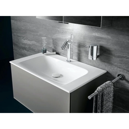 Керамический умывальник Keuco Plan 1 отверстие под смеситель без перелива со сливом переливом Clou белый Clean Plus 32960318001 805x133x494 mm