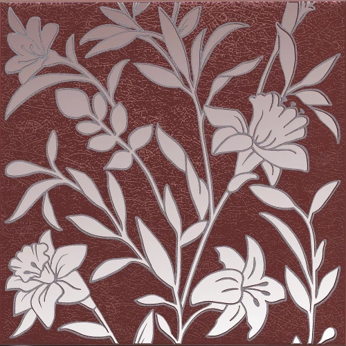 Декор Kerama Marazzi Барберино 4 глянцевый бордовый HGD/C568/5293 20x20 см