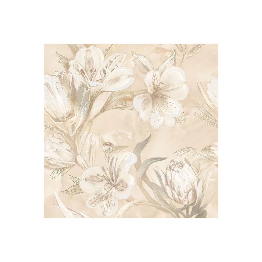 Панно Azori Opale beige flower 589032003 63х63 см