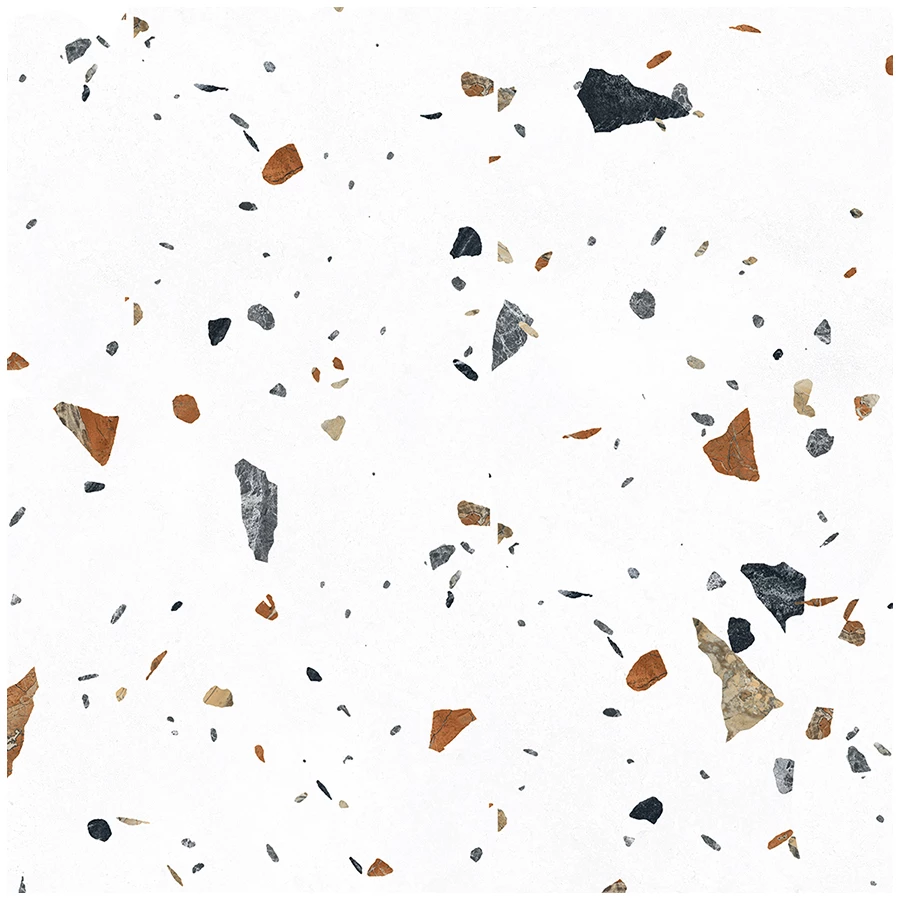 Керамогранит Laparet Terazzo Bianco карвинг матовый цветной 60х60 см