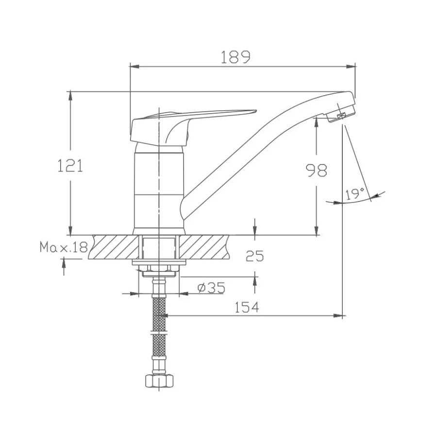 Смеситель для кухни Haiba HB4537-2