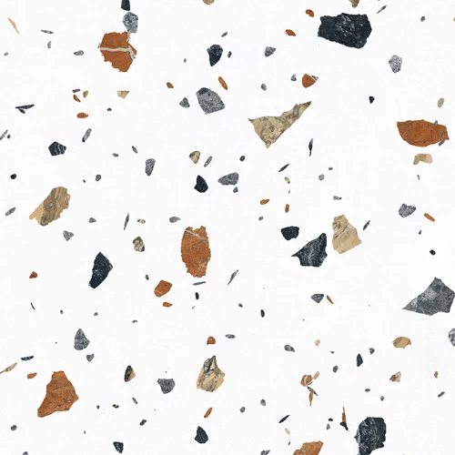 Керамогранит Laparet Terazzo Bianco карвинг матовый цветной 60х60 см