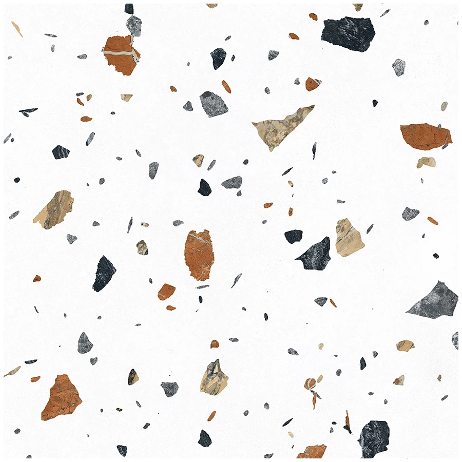 Керамогранит Laparet Terazzo Bianco карвинг матовый цветной 60х60 см