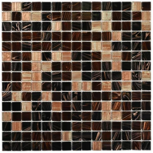 Мозаика Bonaparte Стеклянная мозаика Nova 20х20 глянцевая коричневая 32,7х32,7 см