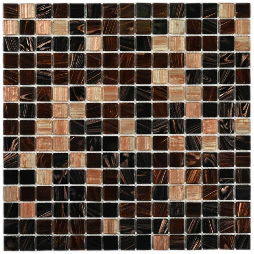 Мозаика Bonaparte Стеклянная мозаика Nova 20х20 глянцевая коричневая 32,7х32,7 см