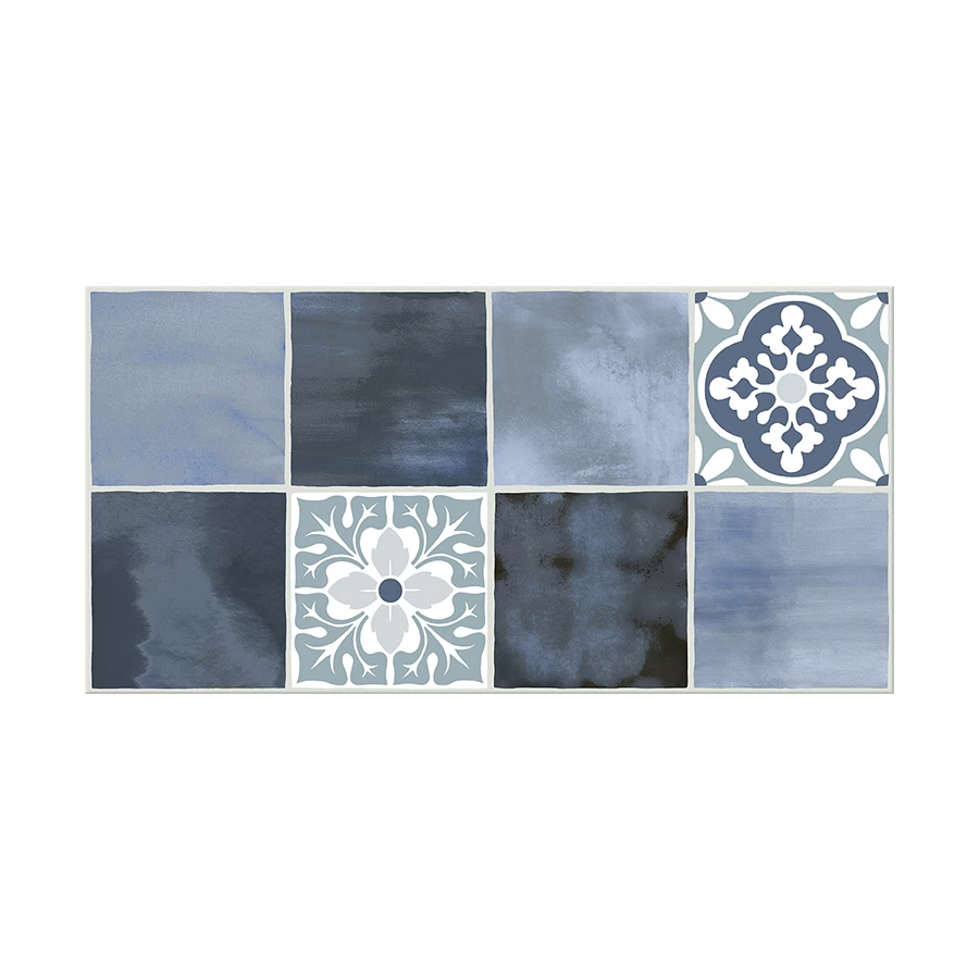 Плитка настенная Azori Glam Indigo Ornament 2 63x31,5