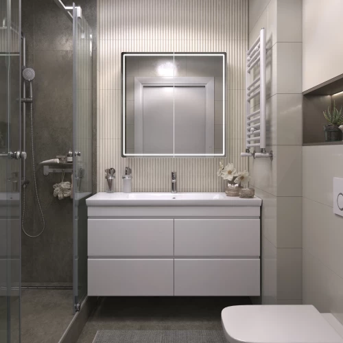 Зеркало шкаф Vigo Geometry Comfort 800 навесной 221 79.6x79 см