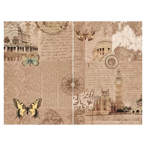 Плитка настенная Дельта Керамика Voyage Панно глянцевое бежевое P2-1D179 40х30 см