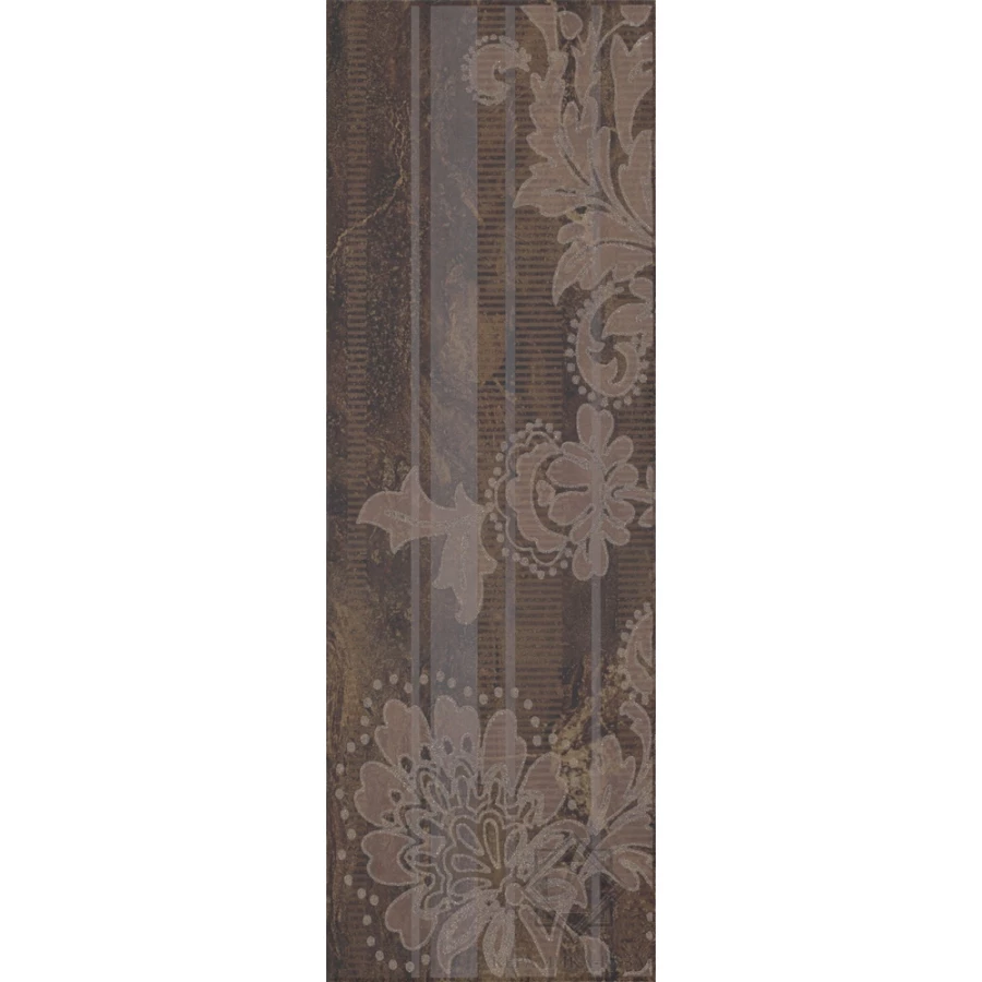 Плитка настенная Paradyz Miriam Brown B Декор глянцевый коричневый 60х20 см