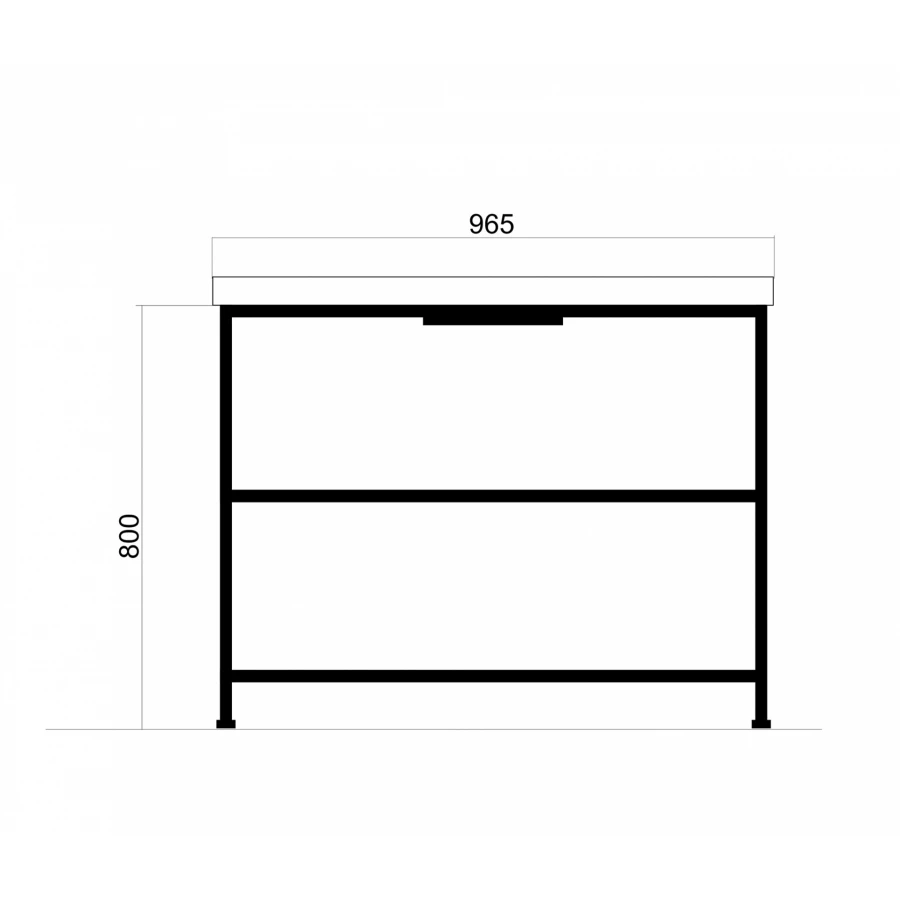 Тумба под раковину MixLine Фостер 100 Бруклин-100 бетон 543946 96,5х78 см