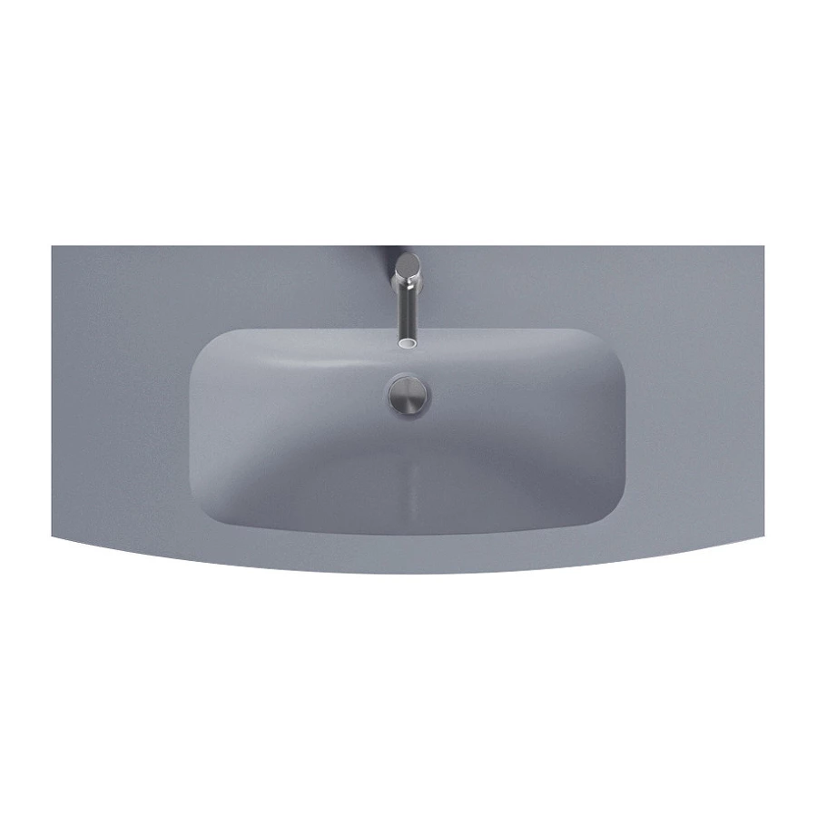 Стеклянная раковина Jacob Delafon Nona матовый серый 1 раковина EB1885RU-DE4 100 см