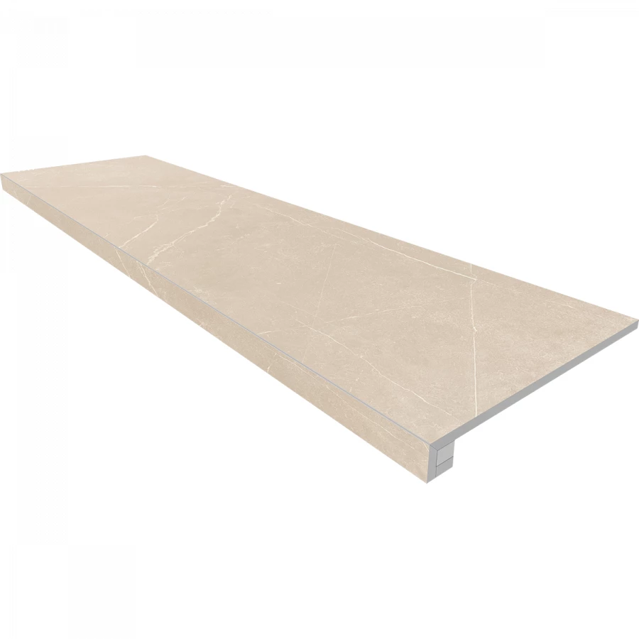 Комплект Estima Nolana Ступень NL01 120х33 см неполированный прямоугольный бортик без насечек Подступенок 120х14,5 см 70749