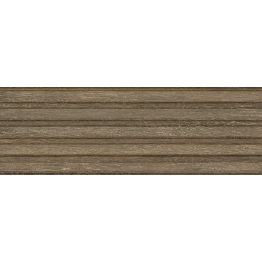 Плитка настенная Delacora Woodstyle Nut Strip матовая коричневая WT93WOS55R 90х30 см