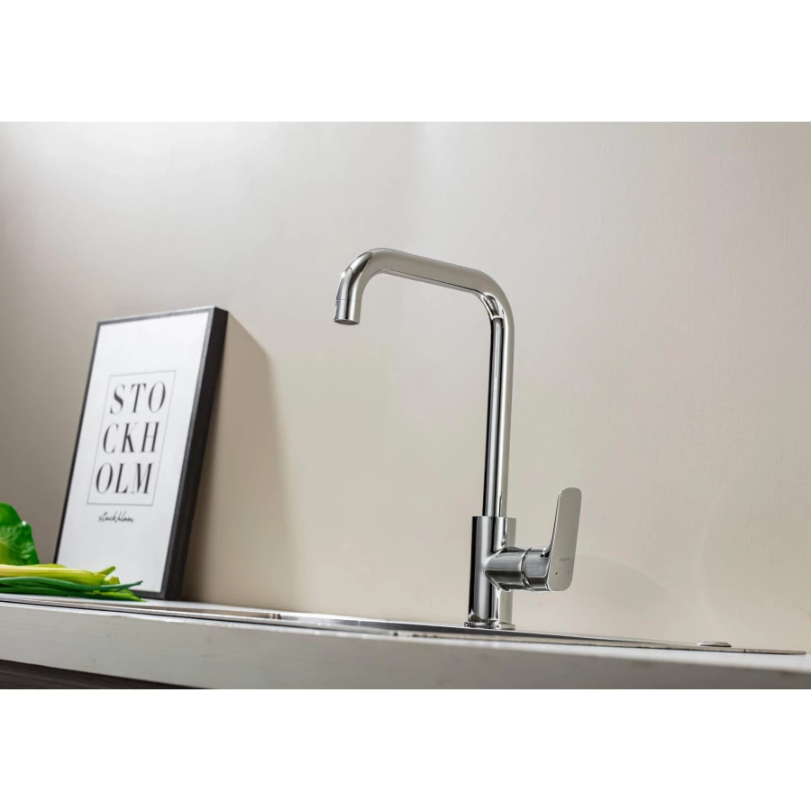 Смеситель для кухни Aquatek Вега квадратный излив AQ1081CR