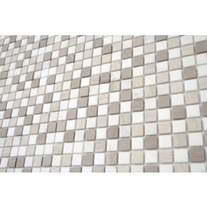 Мозаика из натурального камня LeeDo Ceramica Pietra Mix 3 MAT серо-белый микс 30,5x30,5 см