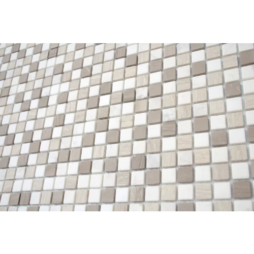 Мозаика из натурального камня LeeDo Ceramica Pietra Mix 3 MAT серо-белый микс 30,5x30,5 см