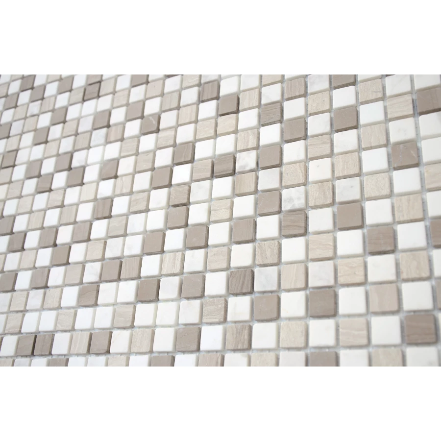 Мозаика из натурального камня LeeDo Ceramica Pietra Mix 3 MAT серо-белый микс 30,5x30,5 см