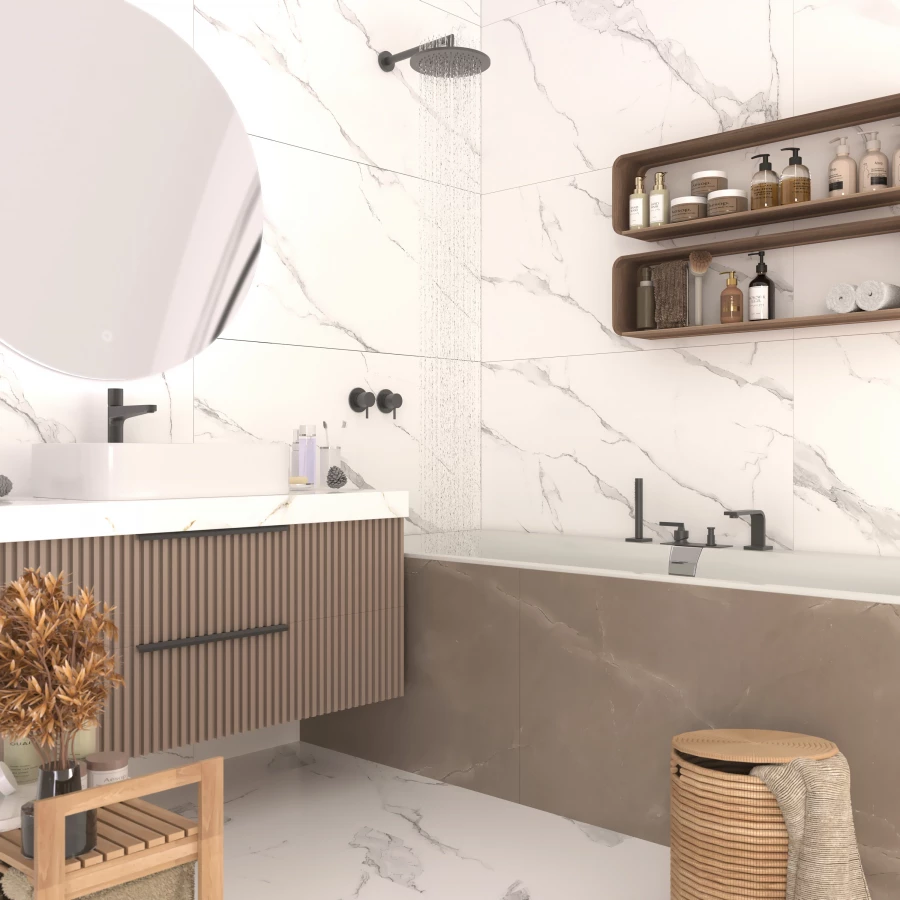 Керамогранит Buono Soft Perfect Statuario Satin серый SOVL4711S 120х60 см