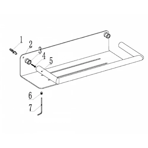 Полка Abber Osten 316 брашированная сталь AA1862BST